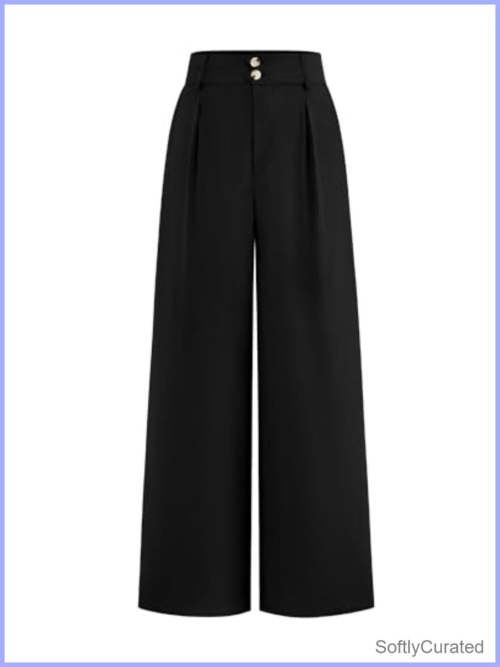 Wide Leg High Waisted Dress Pants Business Casual Trousers